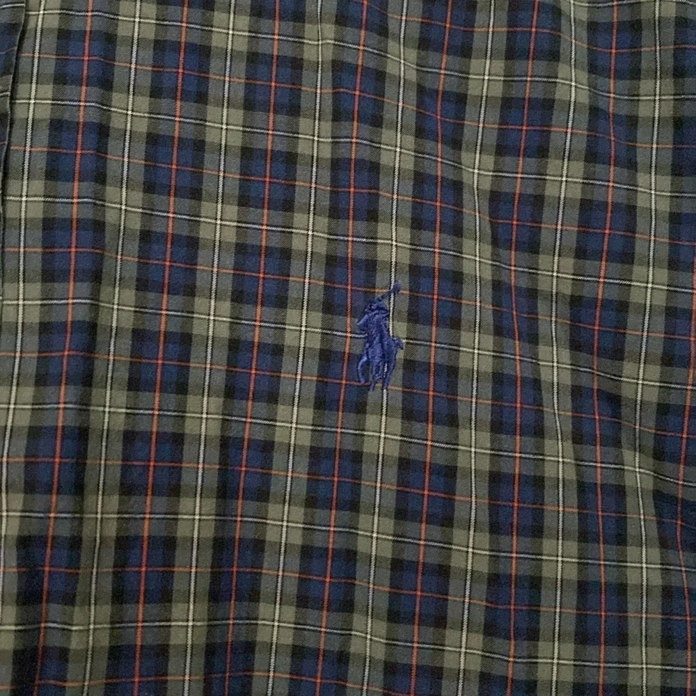 Ralph Lauren Navy and Green Checkered Shirt
